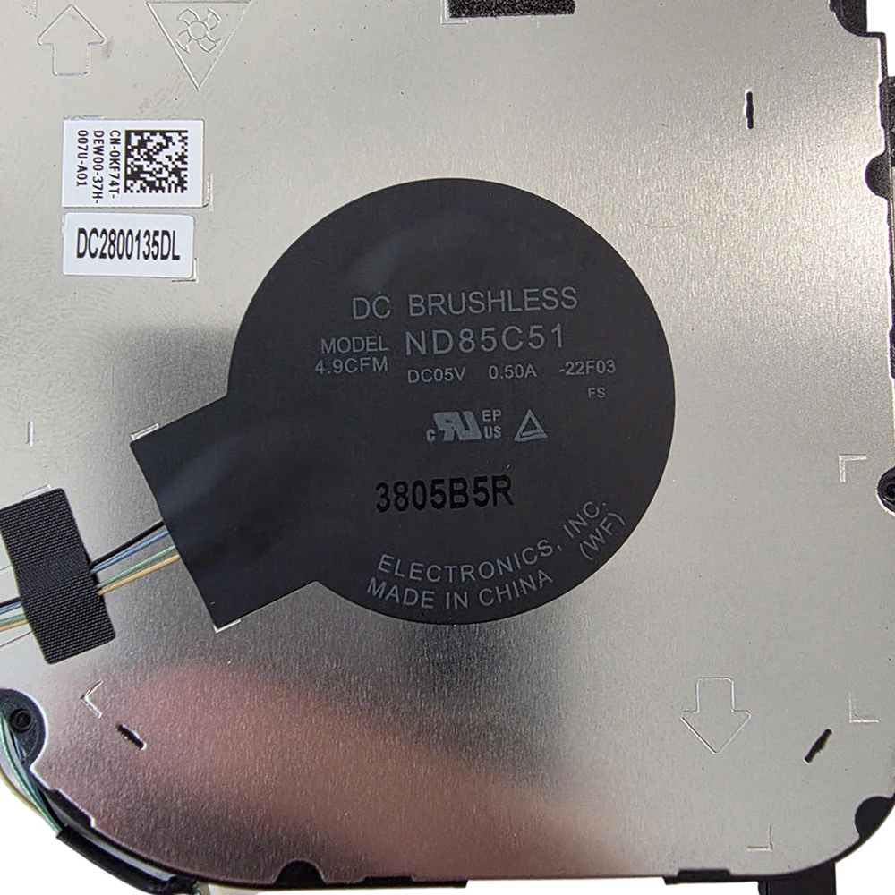 For DELL For Latitude 5440 2023 For Precision 3480 0KF74T KF74T EG50060S1-C650-S9A DC2800135SL 0.35A ND85C51-22F03 CPU Fan