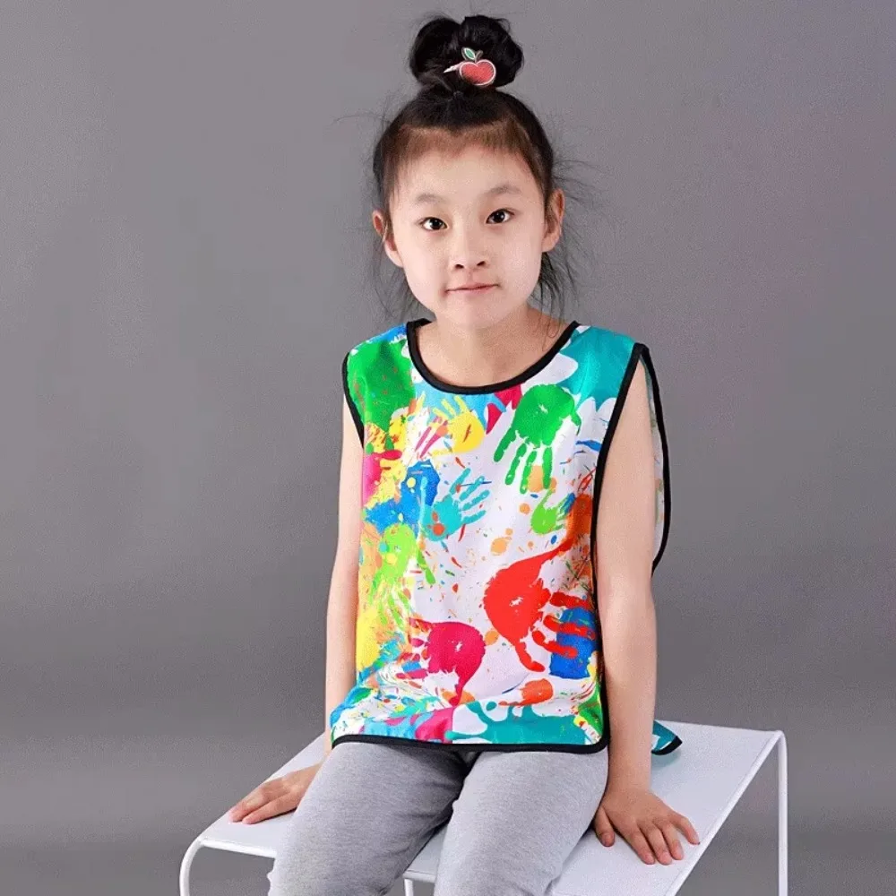 

New Polyester Painting Vest Easy Clean Drawing Dressing Apron Waterproof Dining Bib
