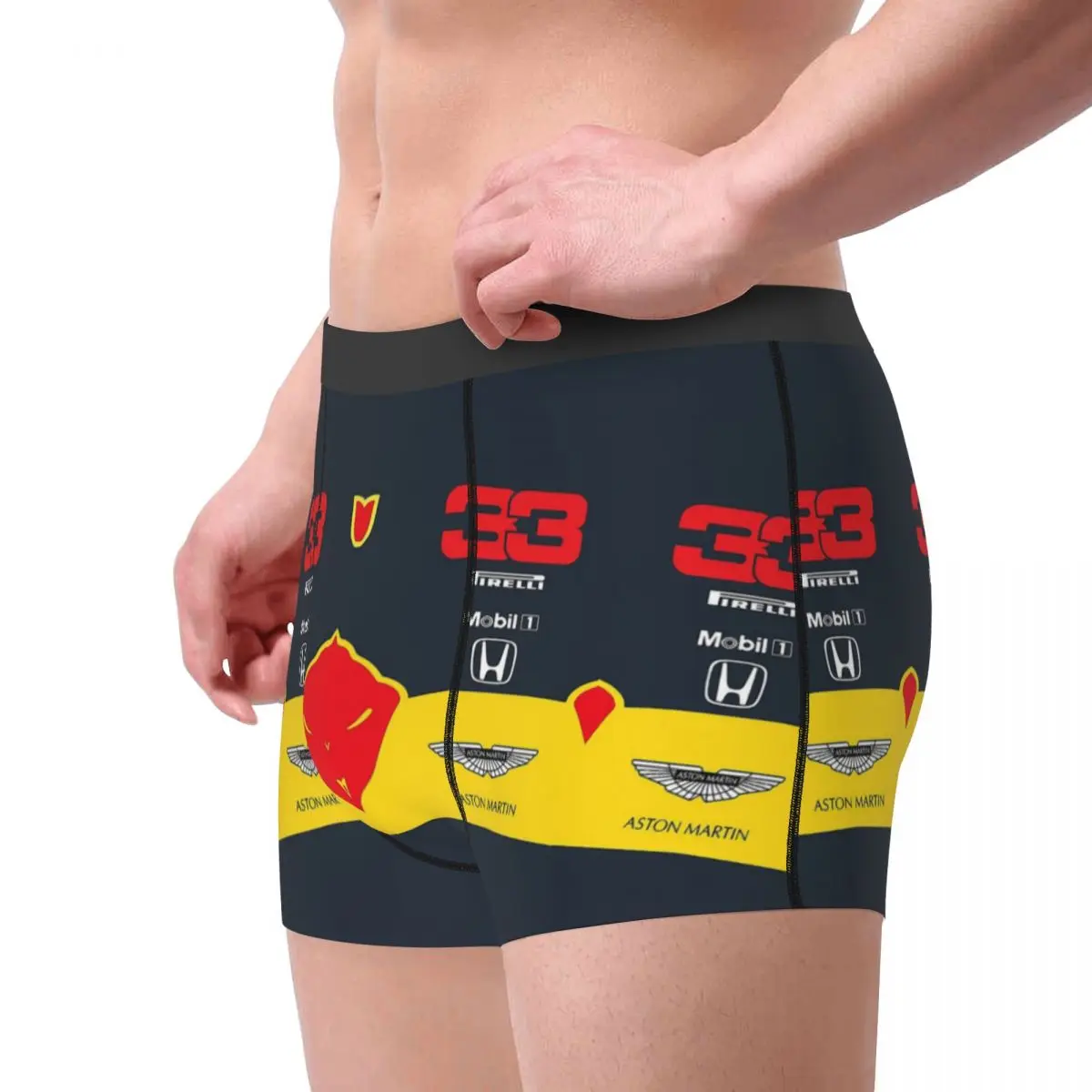 Max Verstappen 33 RB Men\'s Boxer Briefs Boxer Briefs Highly Breathable Underpants Top Quality Print Shorts Birthday Gifts