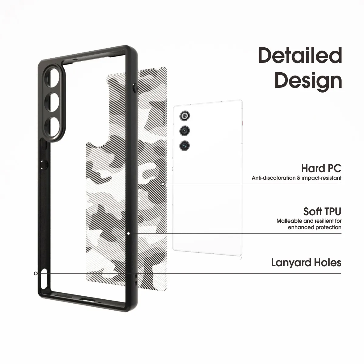 voor nubia RedMagic 10 Air Case Camo [Schokbestendig] [Anti-Kras] - IBMRS Militaire Matte Cover, Gaming Telefoon Bescherming