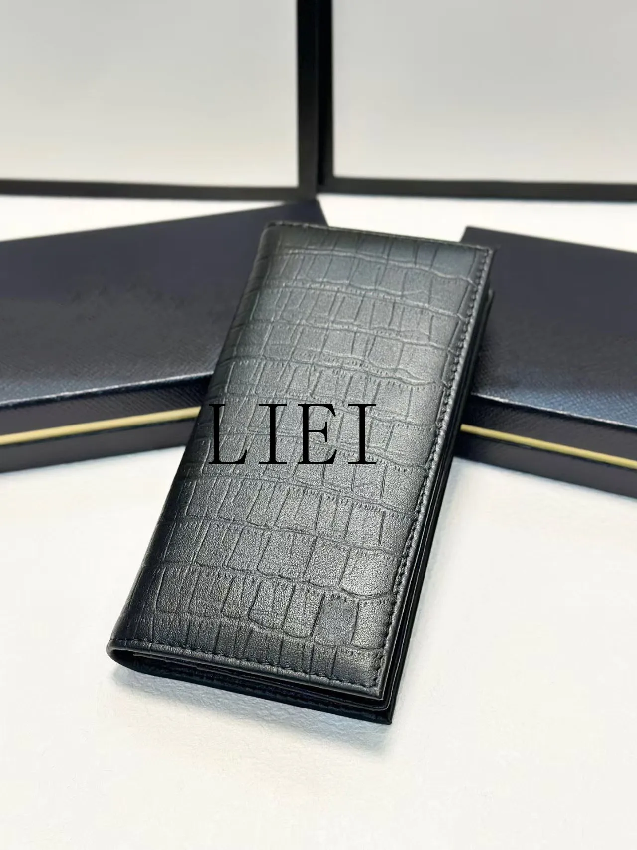 

Slots Design Wallet Long Checkbook High Capacity Retro Style For Men Leather Wallet Large Capacity Suit Bag Business Supplies 11