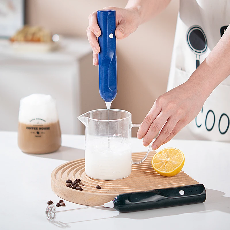 Portable Rechargeable Electric Milk Frother Foam Maker Handheld Foamer High Speeds Whisk Cappuccino Mixer Coffee Wand whisk