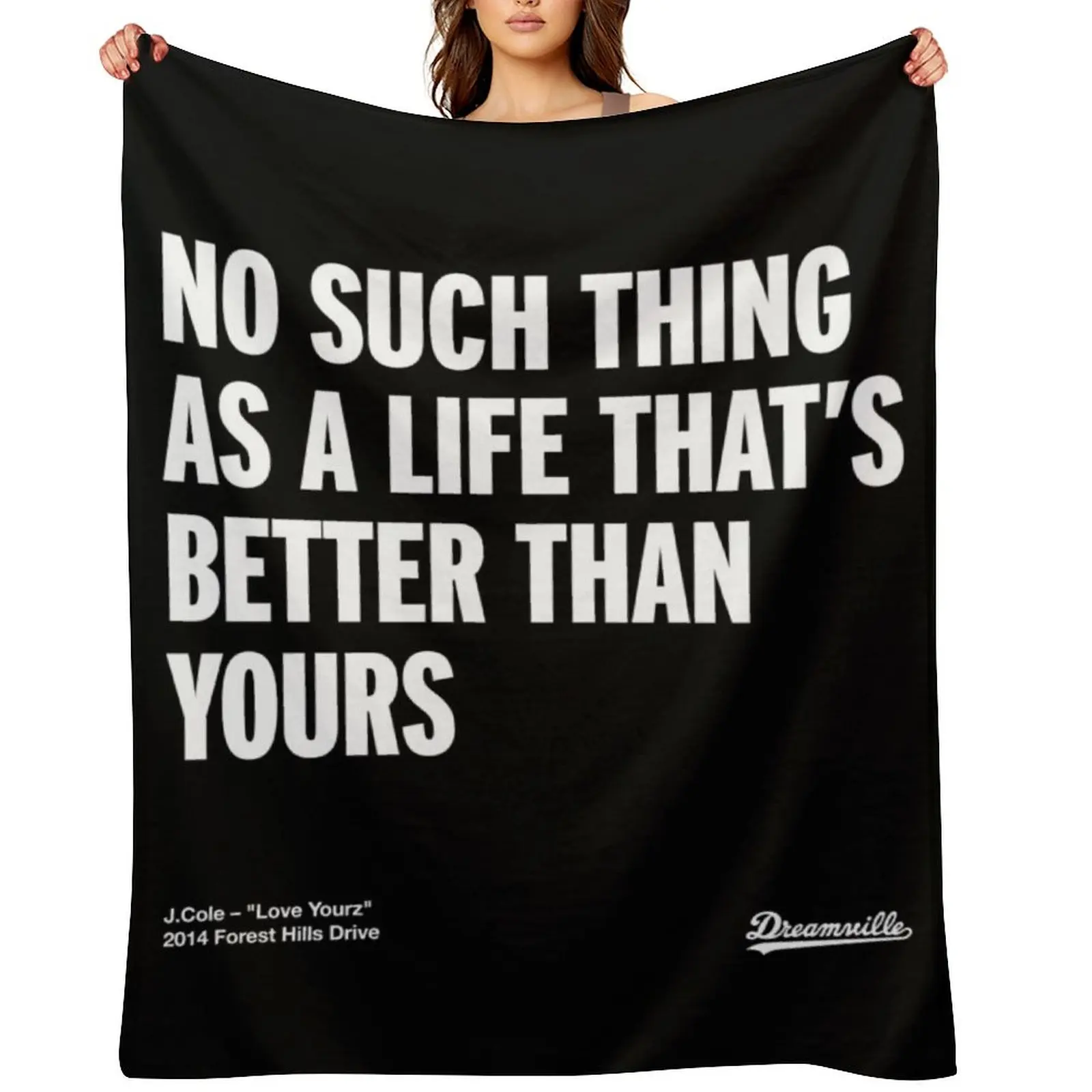 

J Cole a Love Yourz (2014 Forest Hills Drive) Throw Blanket Decorative Beds Decoratives Shaggy Polar Blankets