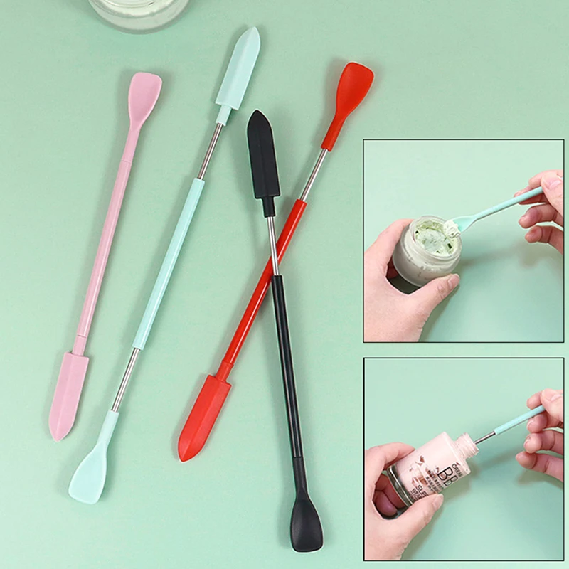 1PC Cosmetic Spatula Double-headed Mini Silicone Spatula Baking Scraper Jam Spatula Cream Makeup Empty Bottle Scraper Spatula