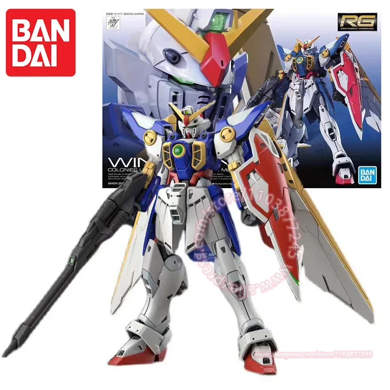 

BANDAI WING GUNDAM RG 1/144 детская игрушка экшн-фигурка настольный орнамент сборная модель подарок на день рождения украшение