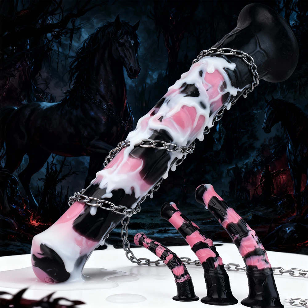 NNSX سوبر كبيرة الحجم الحصان دسار المكونات الشرج الطويلة مع كوب شفط قوي لينة المهبل الاستمناء الحيوان ديك الجنس لعب الكبار