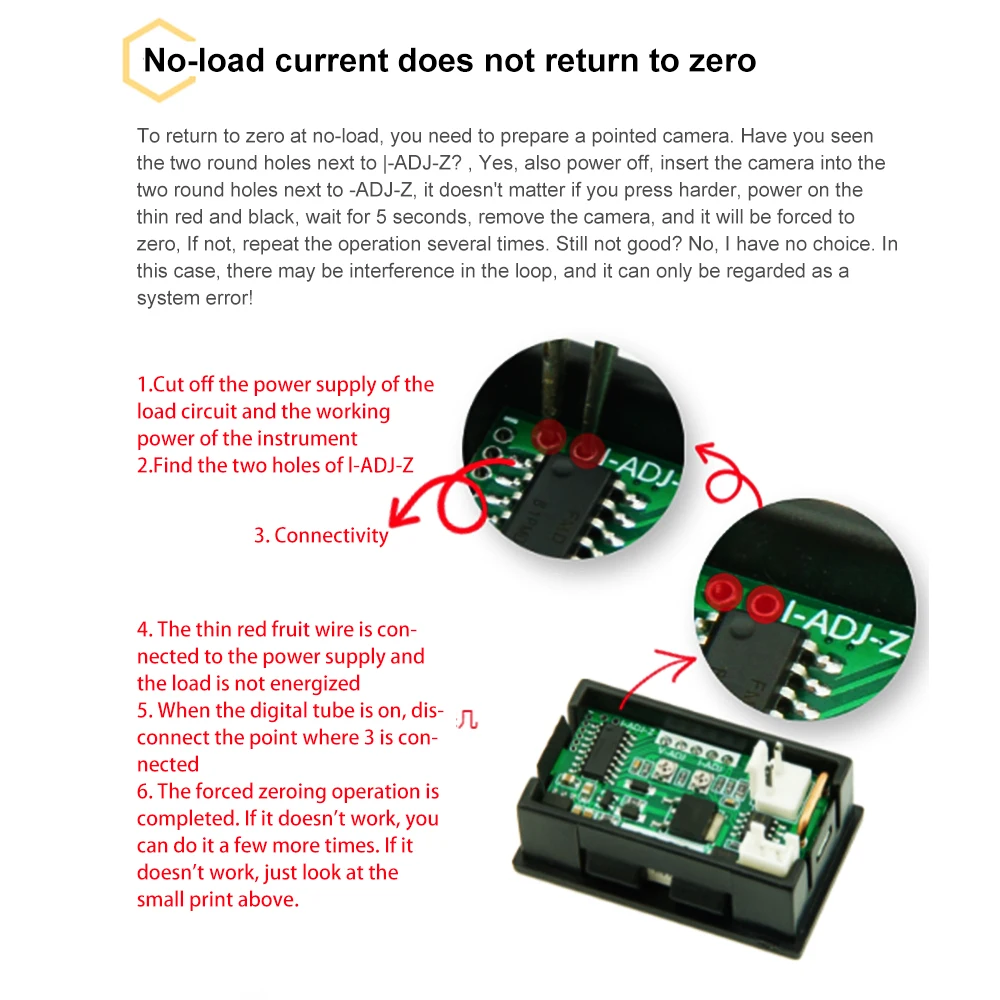 DC6-120V M6120 Digital Voltmeter Ammeter 10A Voltage Current Power Meter Tester with Dual LED Display and Connect Wires - Image 4