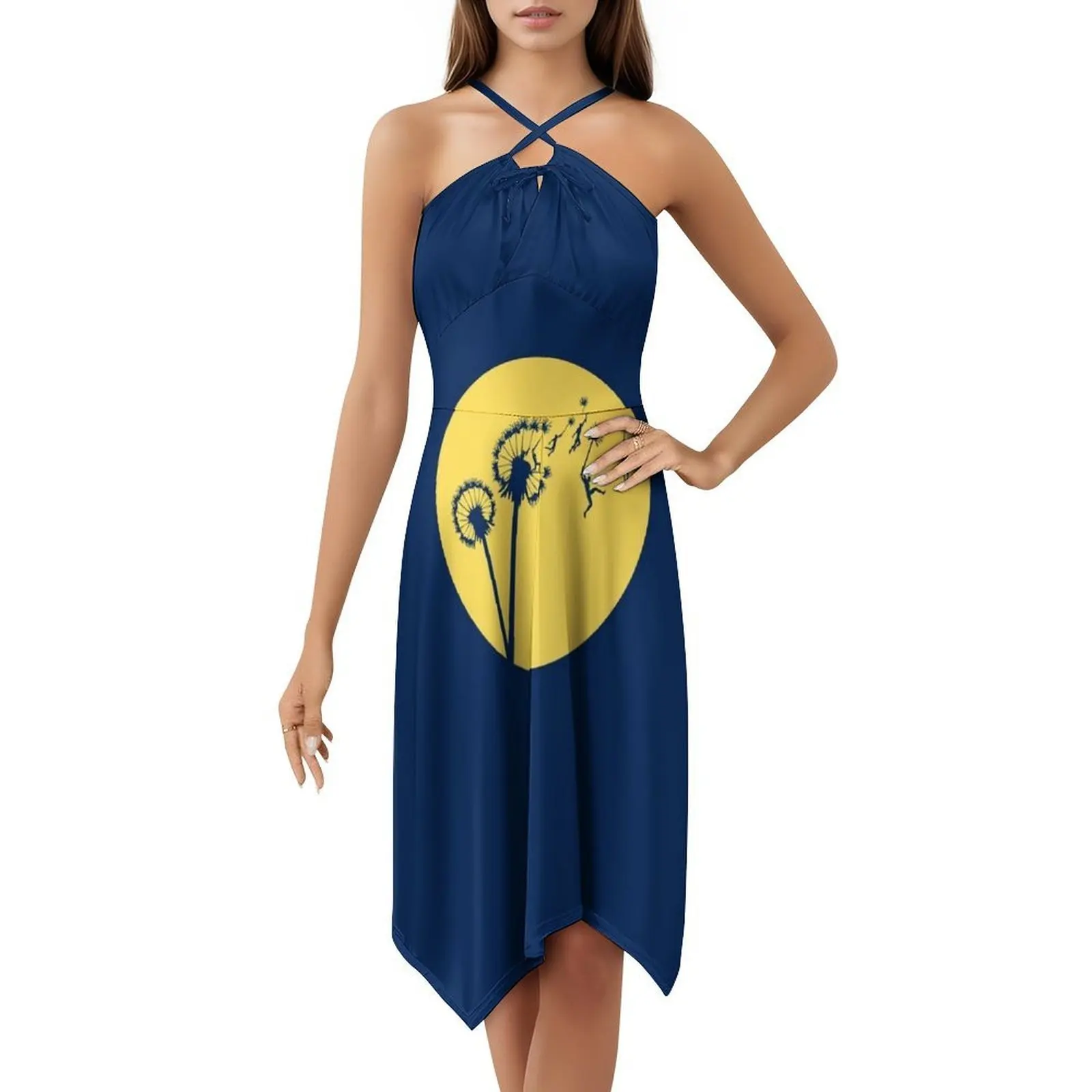 فستان حفلات أنيق للنساء من Dandylion ذو وجهين مع خيارات قصيرة/طويلة/بدون أكمام من Dandelion Vector #5