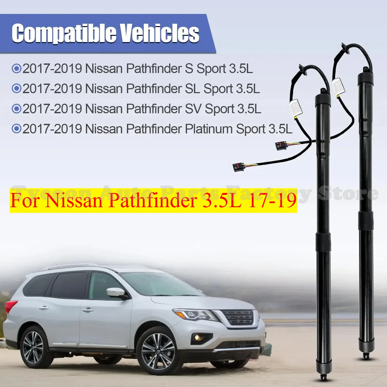 1PCS 90560-9PJ0A 90561-9PJ0A Brand New Rear Left Right Trunk Power Lift Support For Nissan Pathfinder 3.5L 17-19