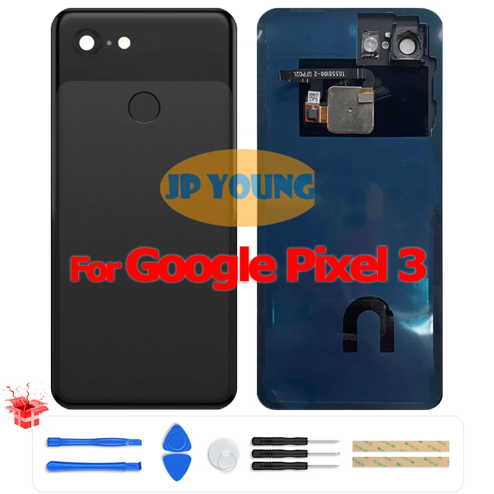 

Original Back Battery Cover with Fingerprint for Google Pixel 3 G013A - Rear Housing Door Replacement