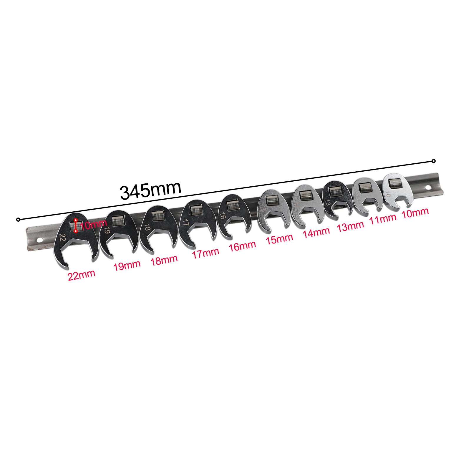 

19mm 3 8 Inch Drive Wrench Crowfoot Spanner Set Open-End Design Wear Resistant Compact And Versatile Easy To Use