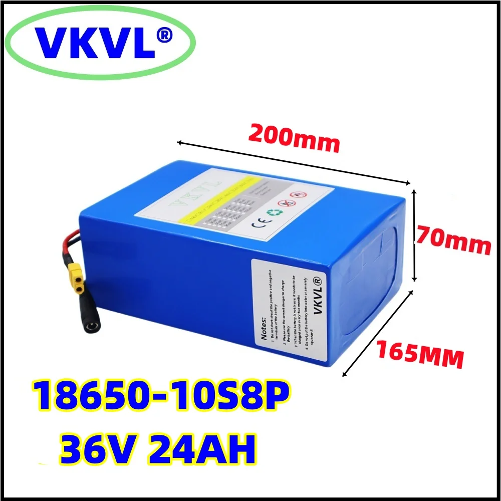 VKVL36V24Ah battery pack 1000W high-power ultra long endurance battery 10S8P36V24000mAh high-power lithium battery+42V charger