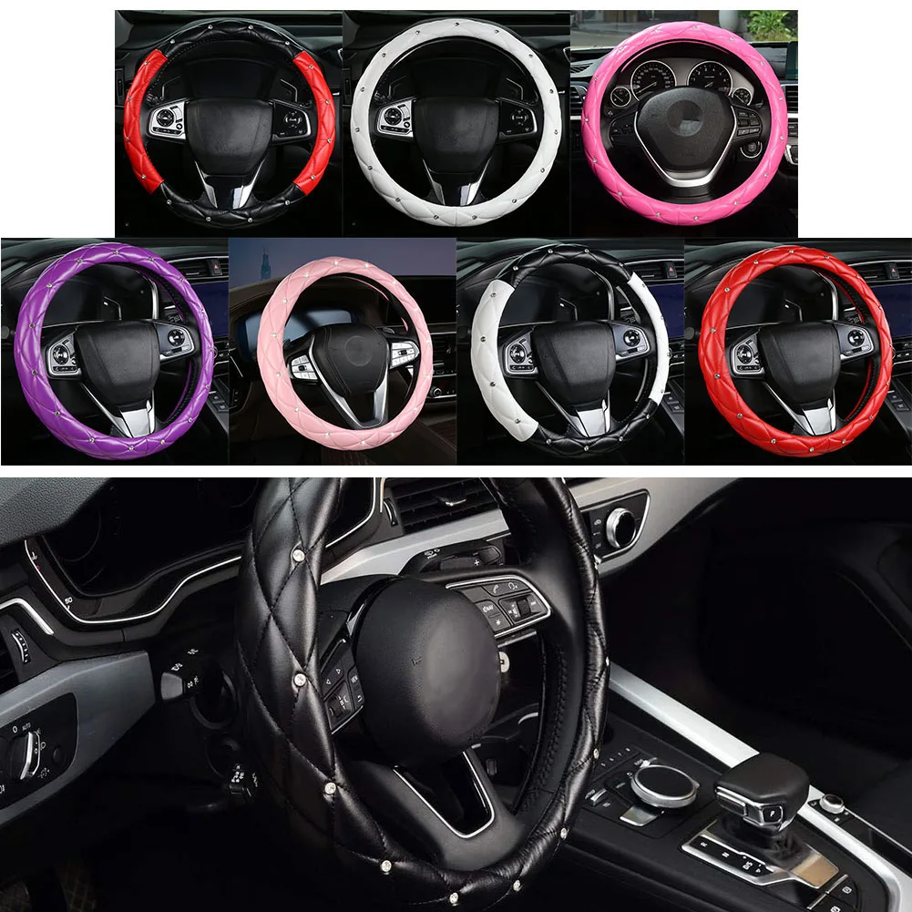 For Standard Steering Wheel Embossed Grip Steering Wheel Cover Car Interior Enhancement Protection Cover Stylish Car Interior