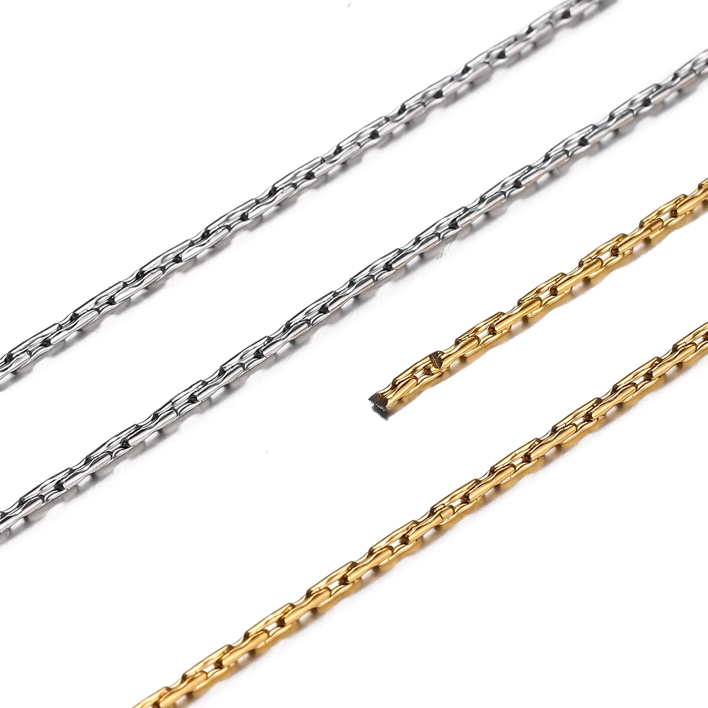 2Meters 0.4x0.9mm Stainless Steel Cross Chains  Thin Chain Jewelry Fidnings for Bracelet Necklace Jewelry Making Accessories image 4