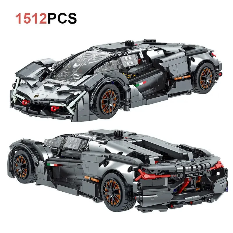 Technical Lamborghini Concept Racing Car Model Moc Building Blocks Speed Sports Vehicle Assemble Bricks Toy For Boys Gifts