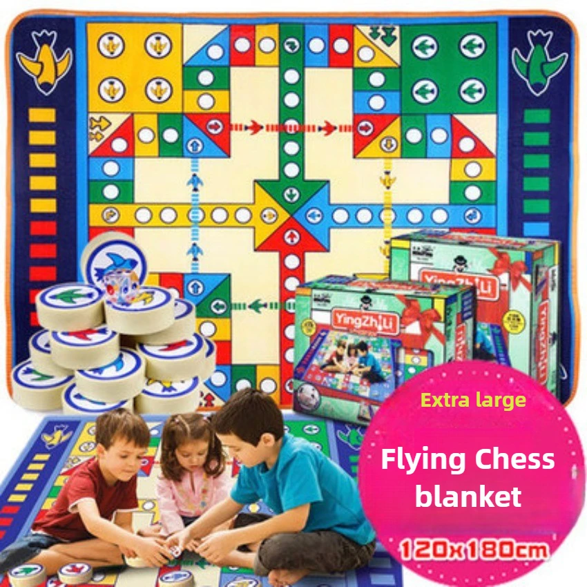 Oversized Carpet Chess Game Mat for Kids, 90x90cm & 90x120cm, Foldable PE Material, Fun Parent-Child Board Game Toy