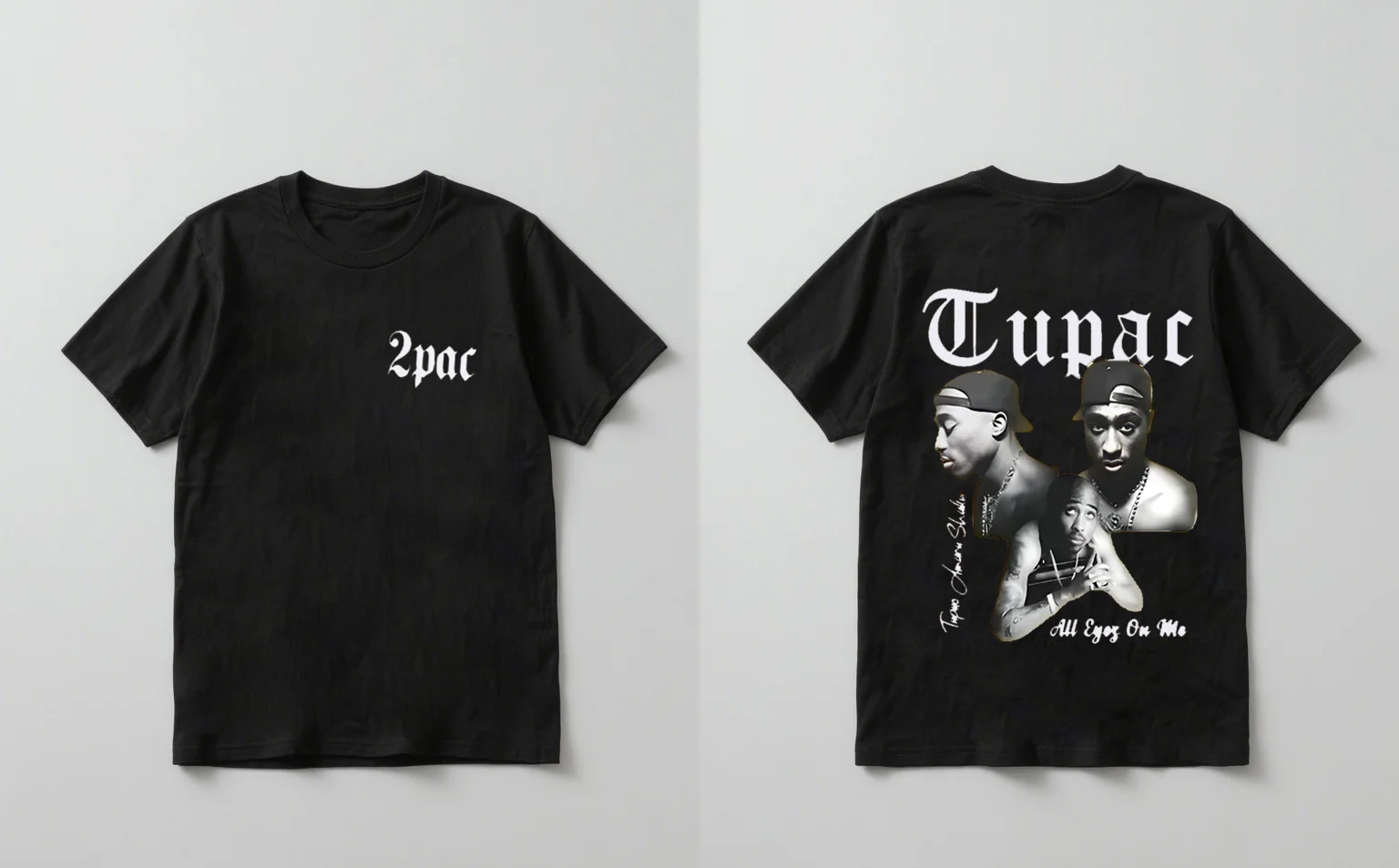 

2025 Новый модный Tupac All Eyes On Me с принтом и короткими рукавами, повседневный унисекс