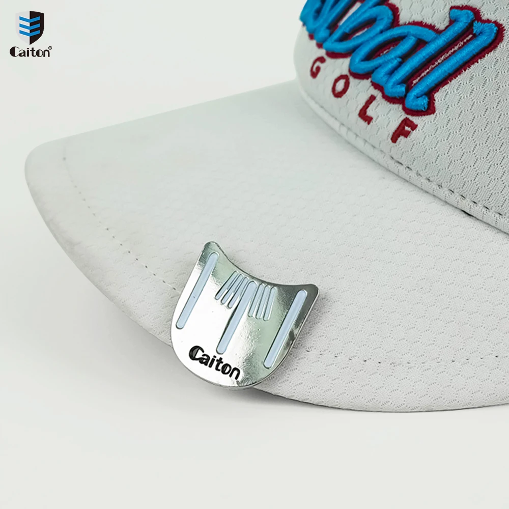 Caiton-Clip magnético para gorra de Golf, marcador de posición de bola, estilo multiestilo, logotipo personalizado, 1 unidad