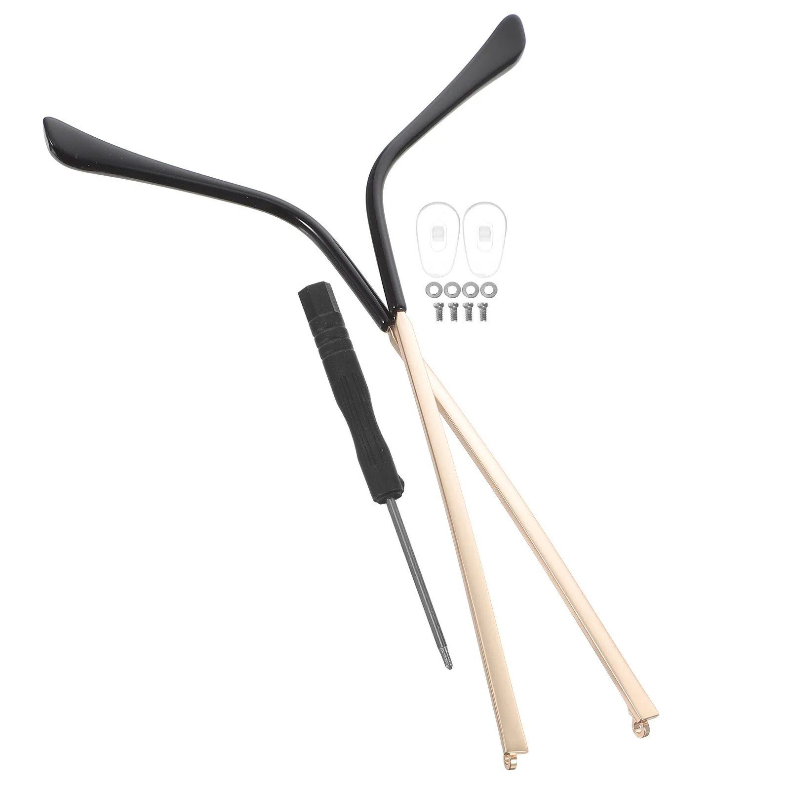 

1Pair Metal Glasses Arms Replacement Universal Eyeglasses Temple Legs Non Slip Glasses Repair Parts Eyeglasses Repair Kit