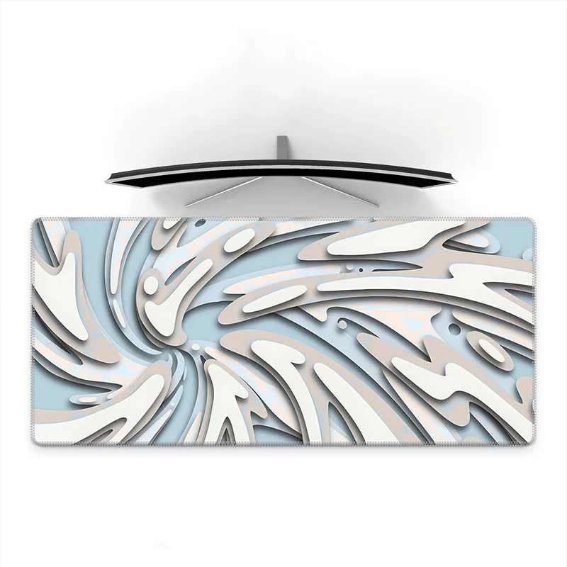 XL Mausepad XXL swirl Desk Mat Gaming Mat Pad on The Table Office Gamer Accessorie Keyboard Mats Cream layered swirl Mouse Pad