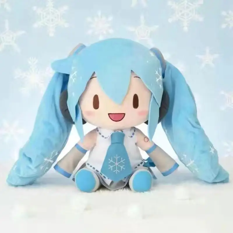 32Cm Kawaii Hatsune Miku Plush Doll Anime New Bow Miku Preciality Plush Pillow Sofa Ornaments Room Decoration Birthday Present