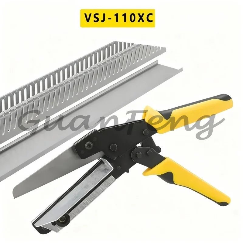 45°/90° Multi-Angle Manual Trunking Cutter VSJ-110XC, PVC Wire Duct & PPR PE Pipe Trim Scissors for Electrician Work