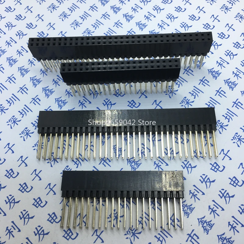 5PCS PC104 2x20 Pin Double Row Straight Female Pin Header 2.54MM Pitch Pin Long 12MM Strip Connector Socket 2*10/16/20/25/32 PIN