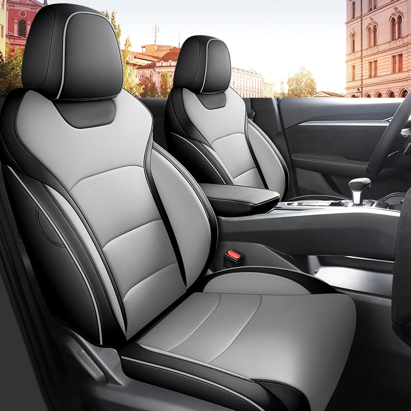 Custom Fit Car Accessories Seat Covers Top Quality Leather Specific for Geely Boyue with Front and Rear Full Set