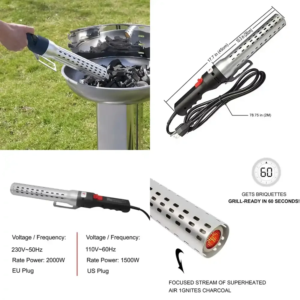 

WAP01 Электрическая зажигалка для угля Kamado Smoker BBQ Starter GrillS, премиум-класса, для барбекю и гриля на открытом воздухе