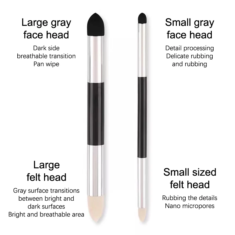 2Pcs/set Artist Sponge Pens For Drawing Washable Student Paint Rub Cotton Set Dual-Tip Pastel Stumps Sketch Brushes