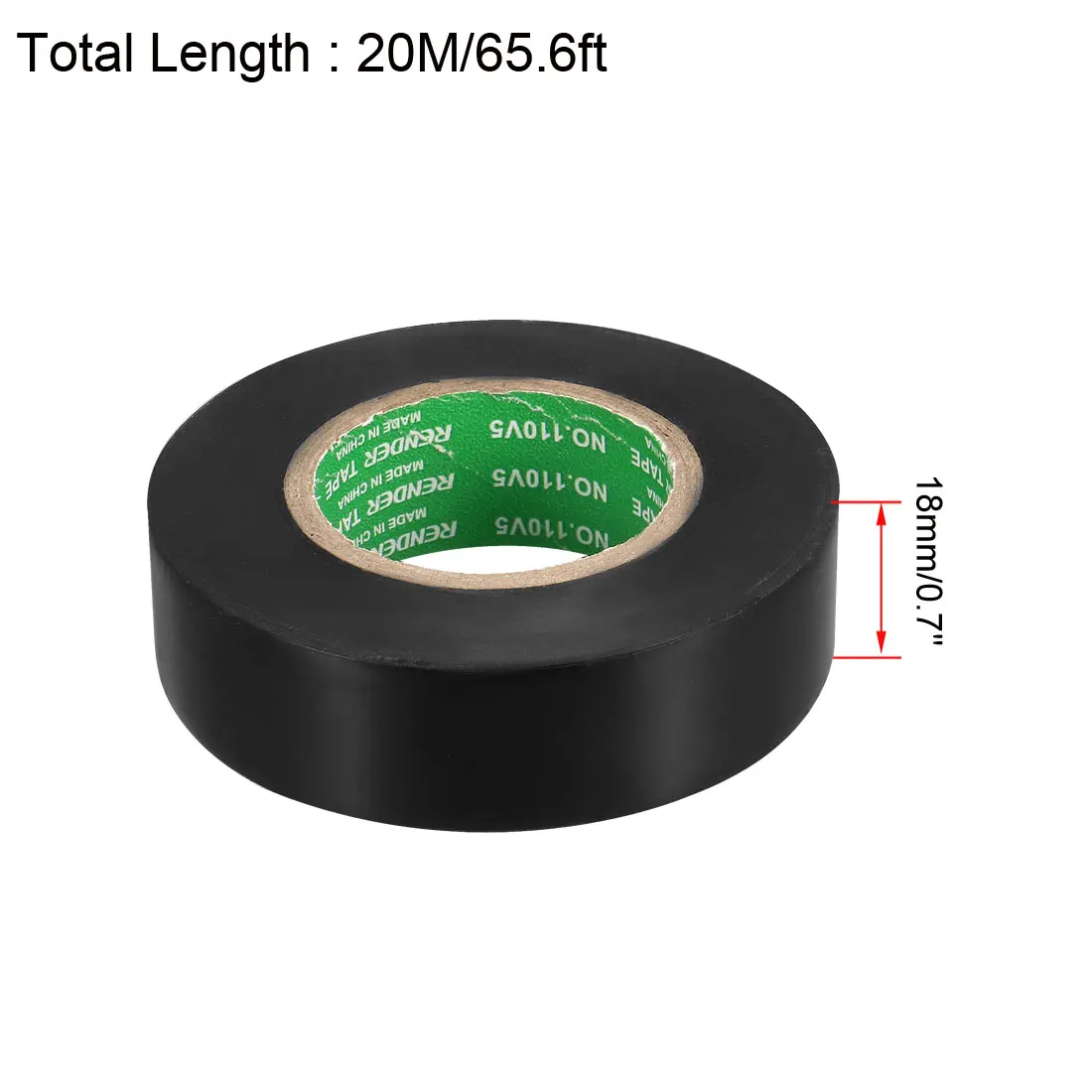 2Pcs Electrical Tape PVC Wear-resistant Flame Retardant Lead-free Insulating Waterproof Eletrician Insulation Adhesive Tape