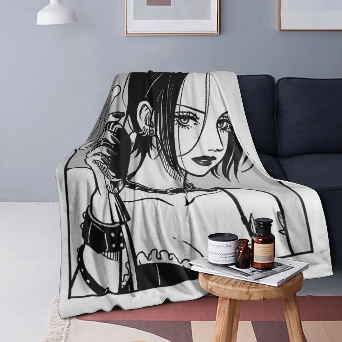 

Nana Anime Blanket Soft Warm Flannel Throw Blanket Bedspread for Bed Living room Picnic Travel Home Couch