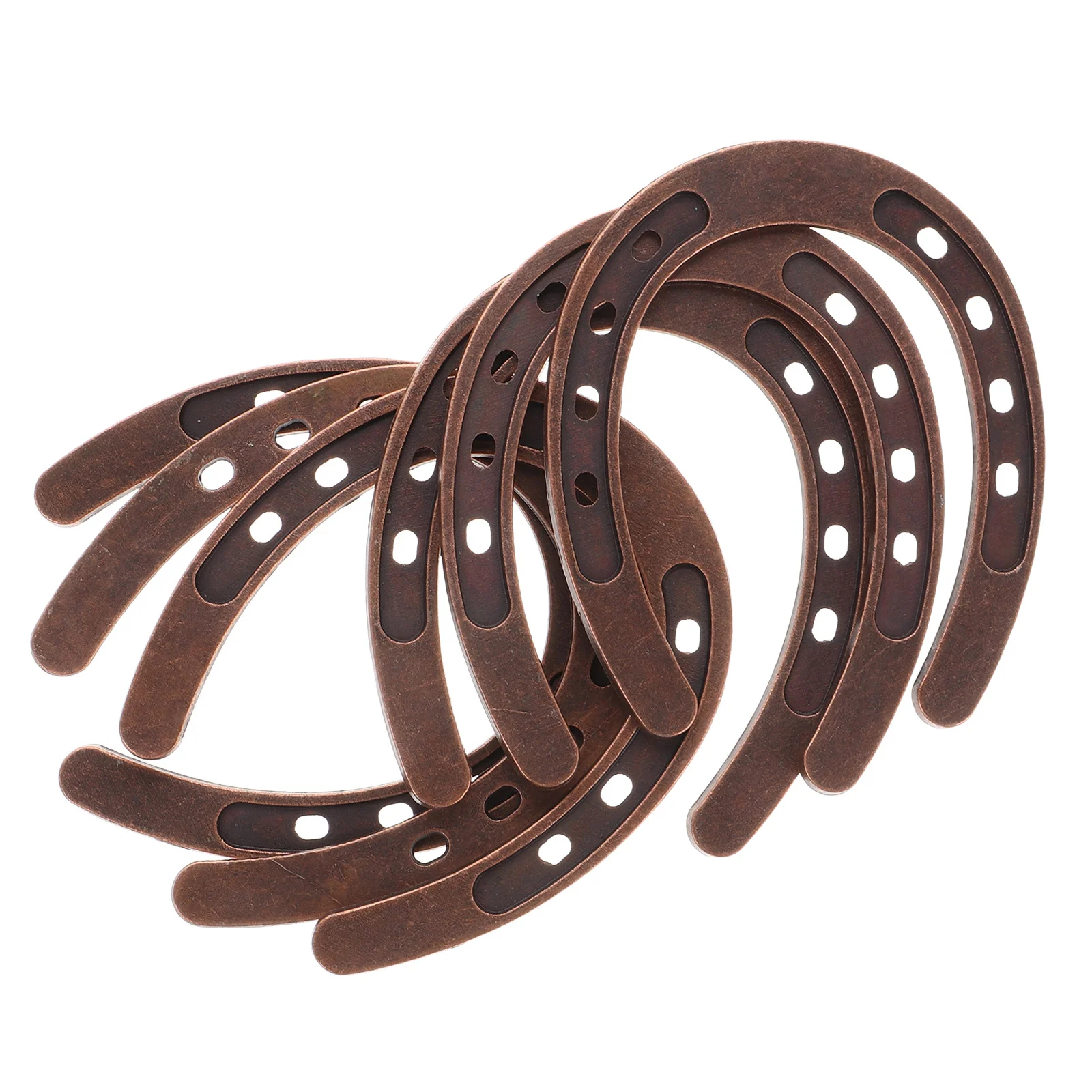 Decoración de pared de herradura de hierro fundido, adorno colgante, decoración rústica de fiesta occidental, colgante de zapato de caballo de Metal para el jardín del hogar, 6 uds.