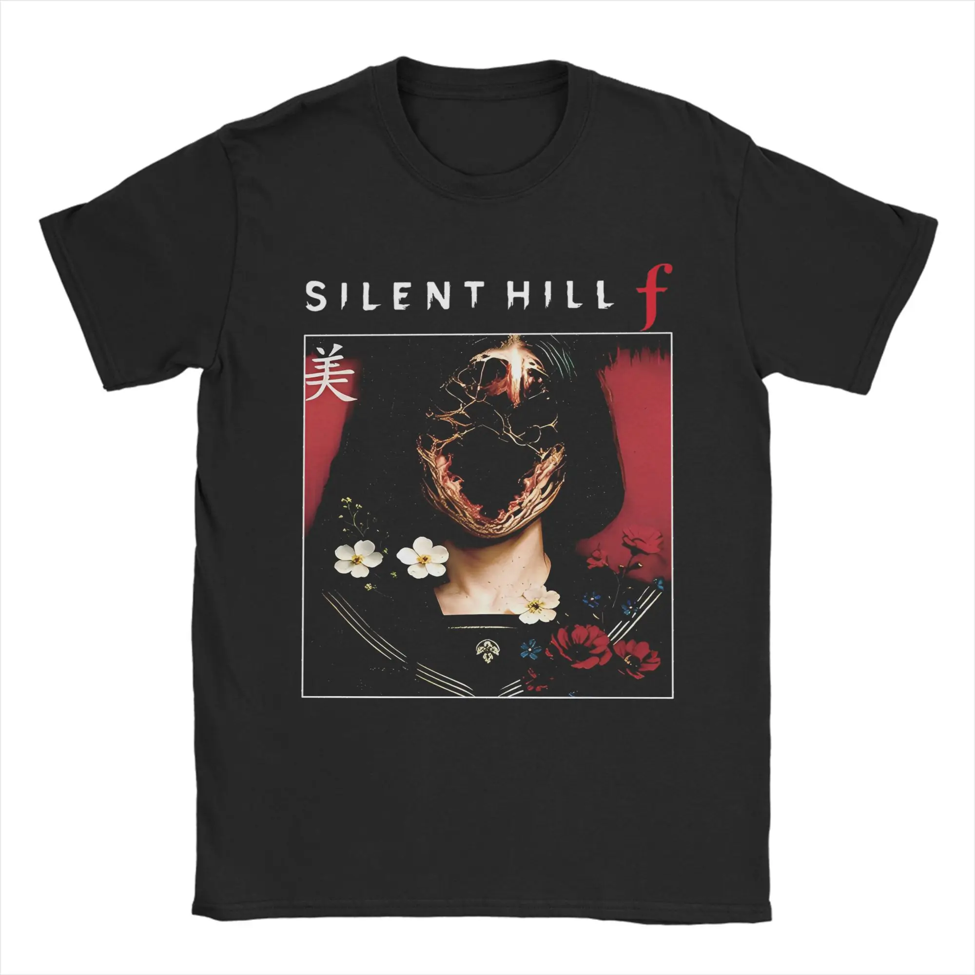 Silent Hill F Horror Game T Shirts for Men Cotton Humorous T-Shirts O Neck Tees Short Sleeve Tops New Arrival