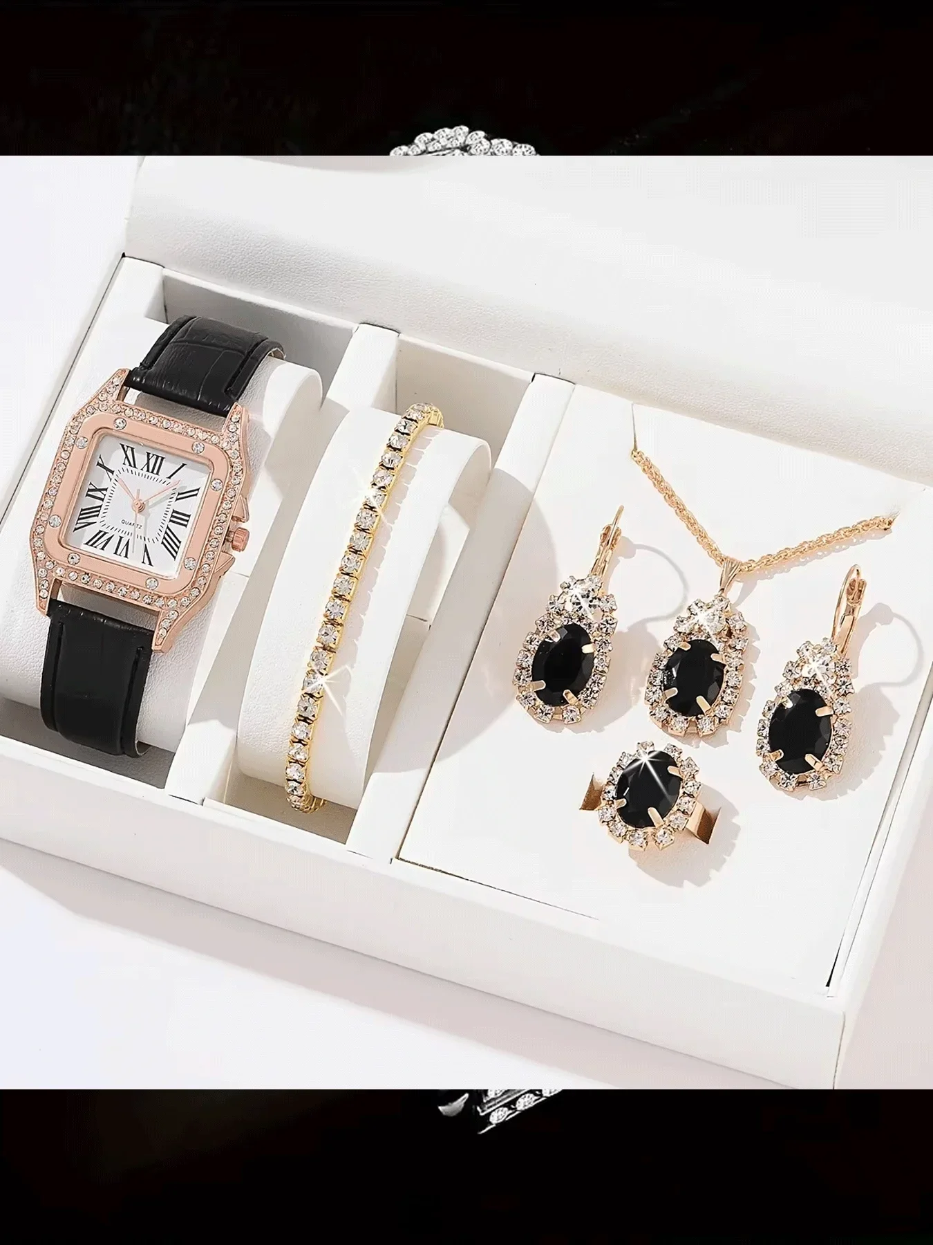 

Набор из 6 изысканных и универсальных женских часов, модные кварцевые часы, повседневные часы со стальным браслетом, набор женских часов.