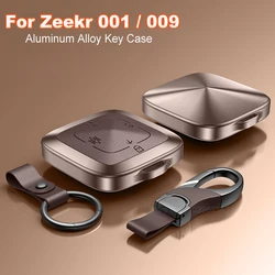 For Zeekr 001 Aluminum Alloy Key Case Bluetooth Intelligent Entity 009 X Car Accessory Case Buckle Bag Keychain Keyring