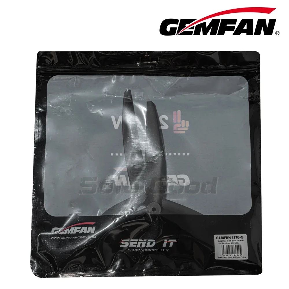 2 pary GEMFAN 1170 1170-3 3-łopatkowe 11-calowe łopatki śmigła Traverser z włókna szklanego Nylon o wysokim obciążeniu i wysokim napięciu Części do dronów