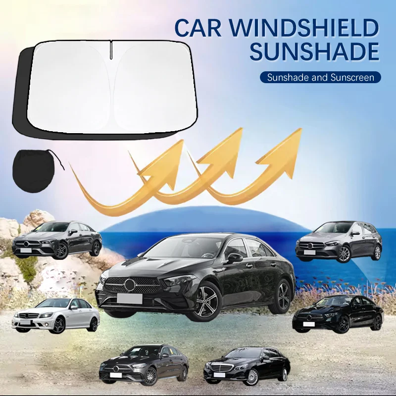 

Car Windshield Sun Shade Covers for Front Window Sunscreen UV Parasol For Mercedes Benz A B C E S R Class W221 W222 Accessories