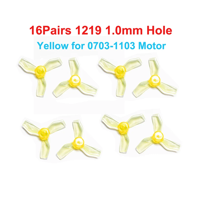 Gemfan (16cw + 16ccw) 1219s 31mm hélice ultraleve de 3 lâminas para fpv tinywhoop micro drone 0703 0702 29000kv peças diy