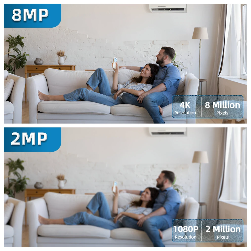 PEGATAH 8MP Wifi HD cámara nocturna Color IP cámara de seguridad inalámbrica PTZ cámaras con Zoom 4X cámara de seguimiento humanoide cámara de alarma de luz