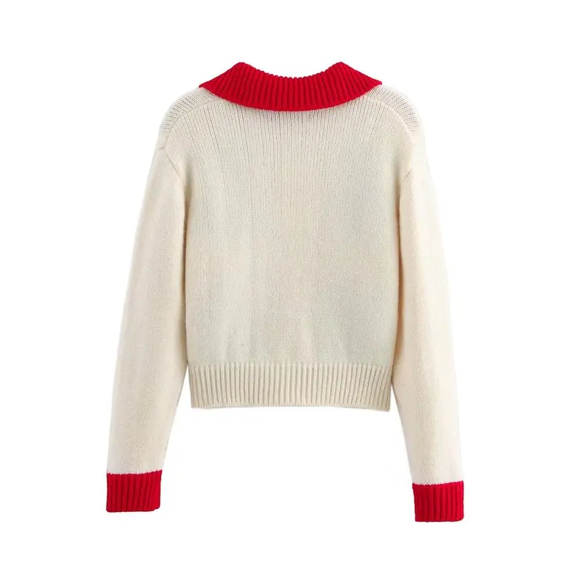 

Cisas Window Pattern Knitted Open Cardigan Women's Autumn Winter New Faion Turn-down Collar Long Sve Regular Length
