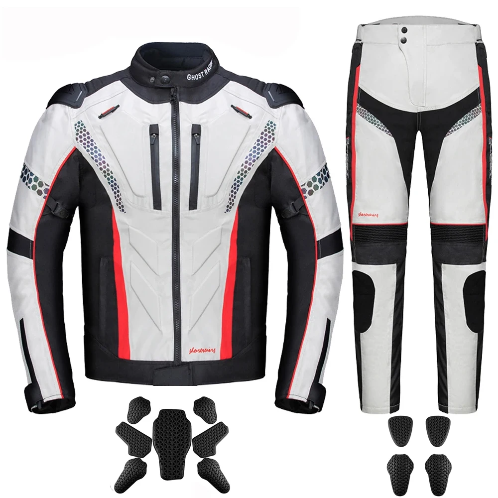 Waterproof Motorcycle Jacket Men\'s Blouson Moto Motocross Motorbike Racing Riding Clothing Motorcycle Equipment M-5XL Size