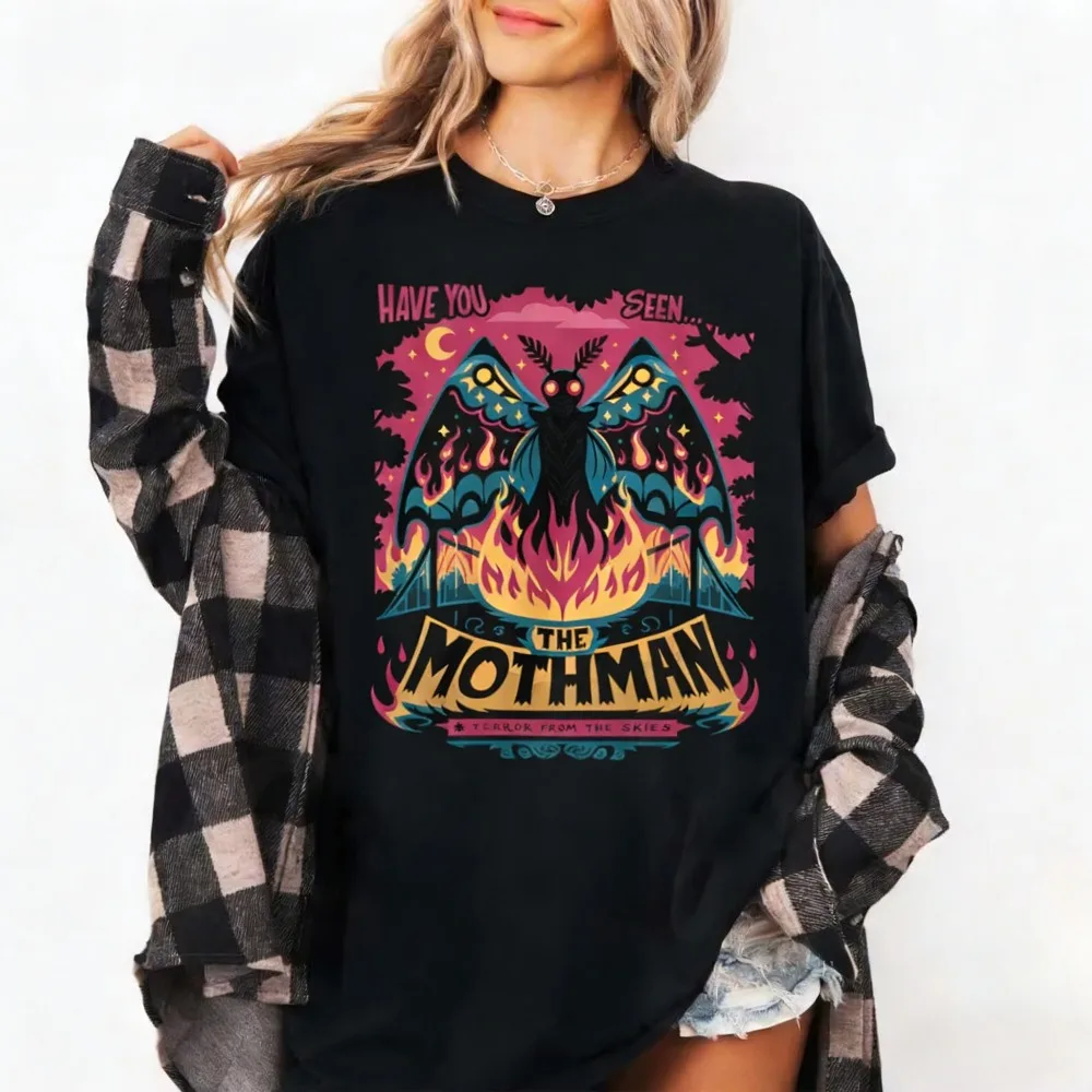 Camisa Mothman Camisa Cryptid Camiseta Paranormal Camisa de puente negro Camisa de criatura espeluznante Regalo para fan de Cryptid Unisex