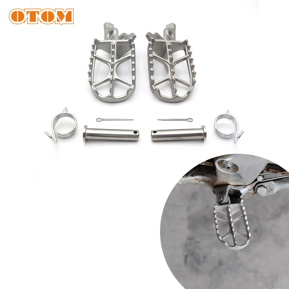 OTOM Motorcycle Foot Pegs Footrest Footpegs 360 Roating Front Pedals For HONDA CRF250R CRF450R CRF450RX Motocross Dirt Pit Bike