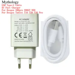 Fast Charger for Doogee S86 Pro S86 S59 Pro S95 Pro 24W EU Quick Charging 12V2A Type-C USB Cable Cell Phone Accessories