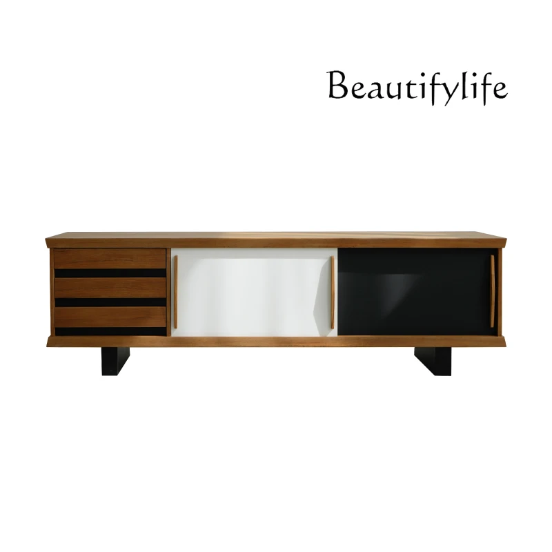 

Mobile TV Nordic retrò teak soggiorno medievale per la casa piccolo appartamento mobile TV porta scorrevole portaoggetti