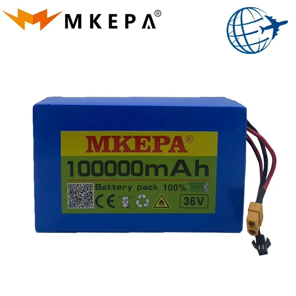 MKEPA 10S2P 36V 100000mAh 18650 Li-Ion Battery pack 1000W High Power and Capacity 36V Motorcycle Scooter