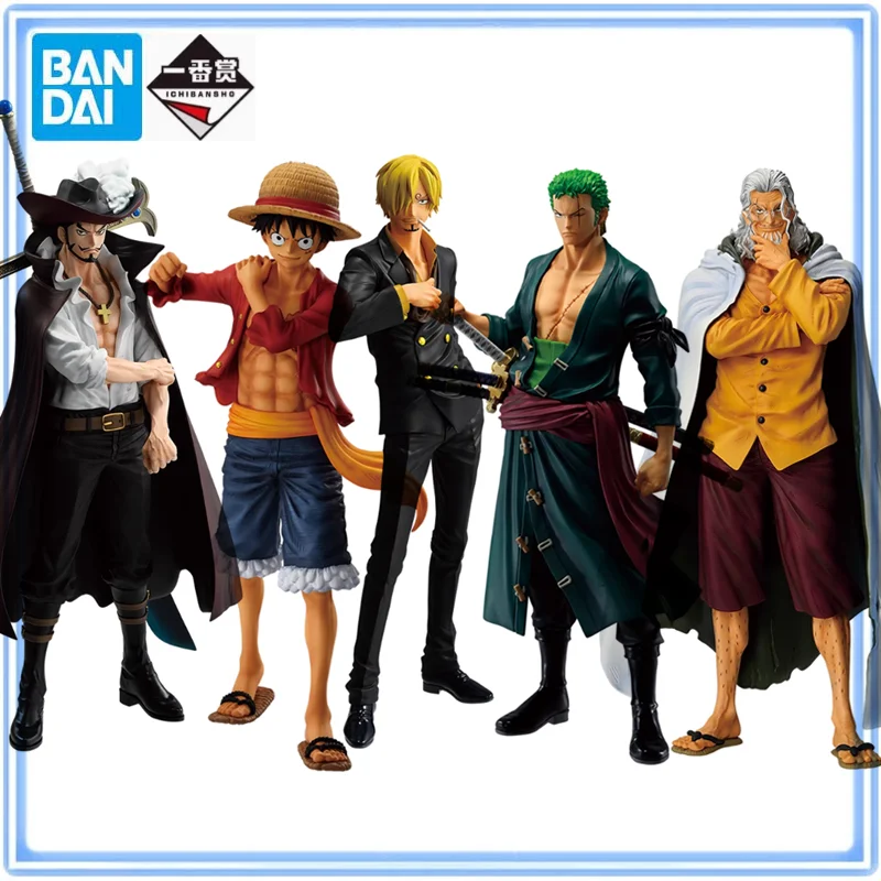 

BANDAI Original Ichiban Kuji ONE PIECE Silvers Rayleigh Dracule Mihawk MASTERLISE Action Figure Model Desktop Ornaments