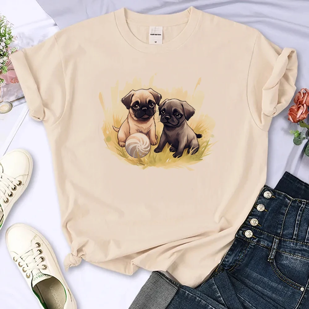 

Pug t shirt women streetwear anime harajuku t-shirts female funny clothes