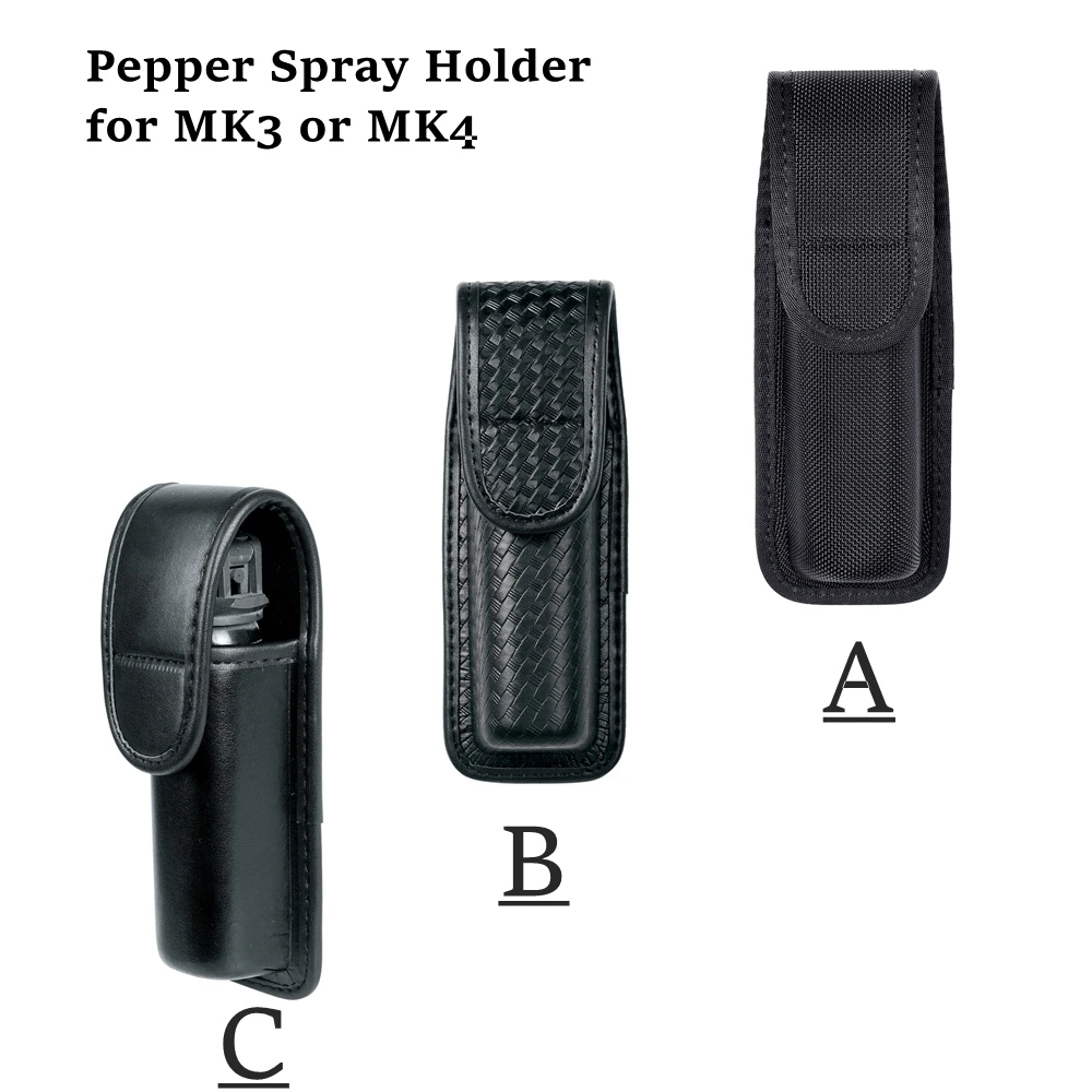 3pcs-spray-pouch-top-flap-pepper-spray-holster-black-hidden-snap-mk4-for-225-work-belts